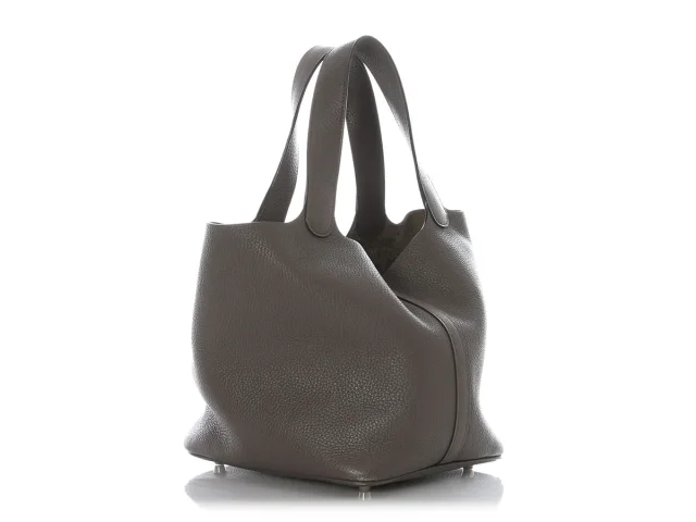 Hermès Etoupe Clémence Picotin 22 in Taupe Clemence leather from Ann's Fabulous Finds, photo 3 of 10