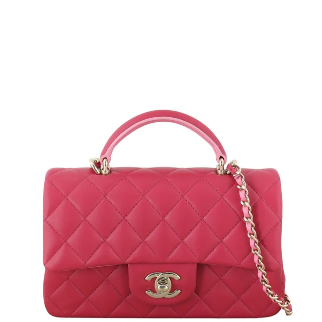 Chanel Classic Flap Mini Rectangular Top Handle Lambskin in Lambskin from Luxe.It.Fwd
