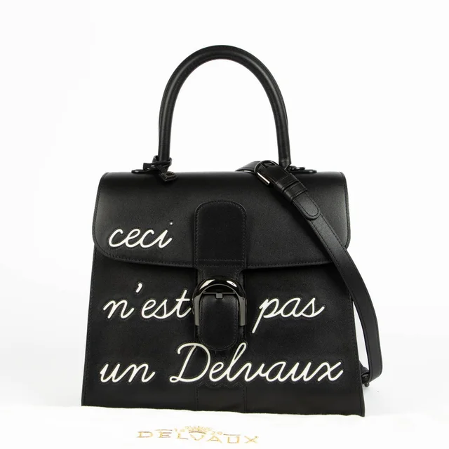 Delvaux Black Box Calf Brillant L'Humour MM Bag in Black Box leather from Labellov, photo 2 of 2