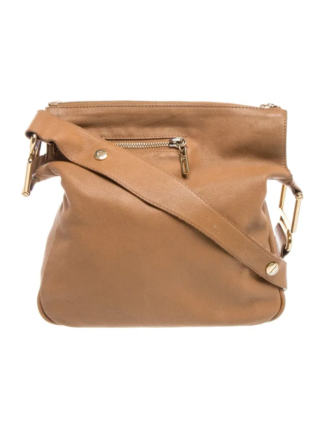 Chloé Leather Vanessa Bag in red|brown Leather from The RealReal