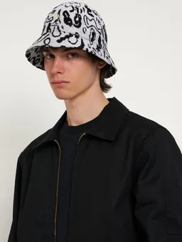 Kangol Bucket hat with abstract pattern in 56% Modacrylic, 18% Acrylic, 18% Polyester, 100% Nylon, photo 3 of 6 from LUISAVIAROMA