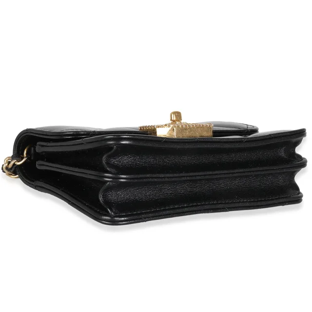Chanel Black Quilted Calfskin Strass Mini Flap Bag Leather Handbag in Black Calfskin from HEWI, photo 2 of 2