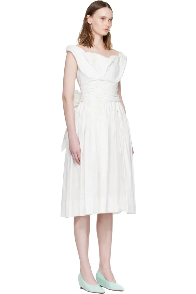 Vivienne Westwood Off-White Sunday Corset Midi Dress, photo 2 of 4 from SSENSE