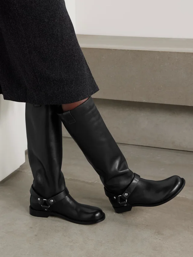 LOEWE Campo leather knee boots in Black, photo 2 of 2 from NET-A-PORTER (Canada)