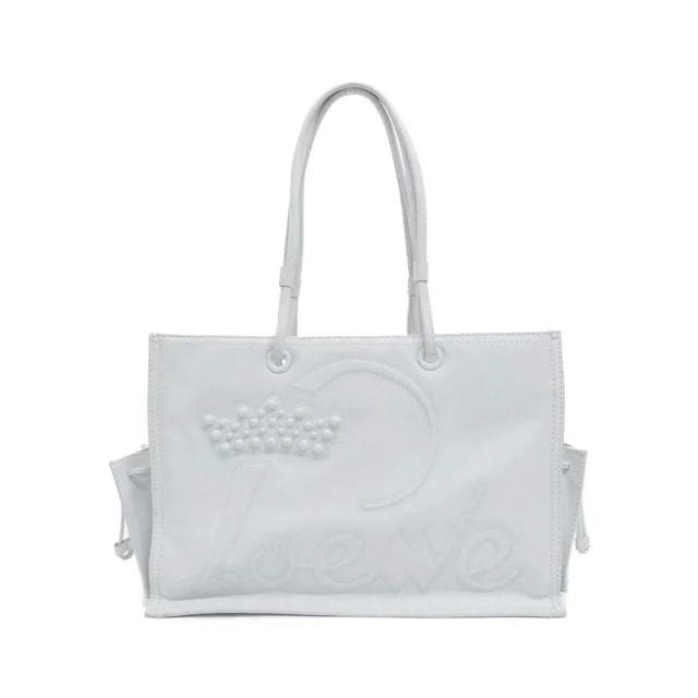 Loewe Anagram Shopper Tote Bag Crown Detail Embossed White in white from Poshmark