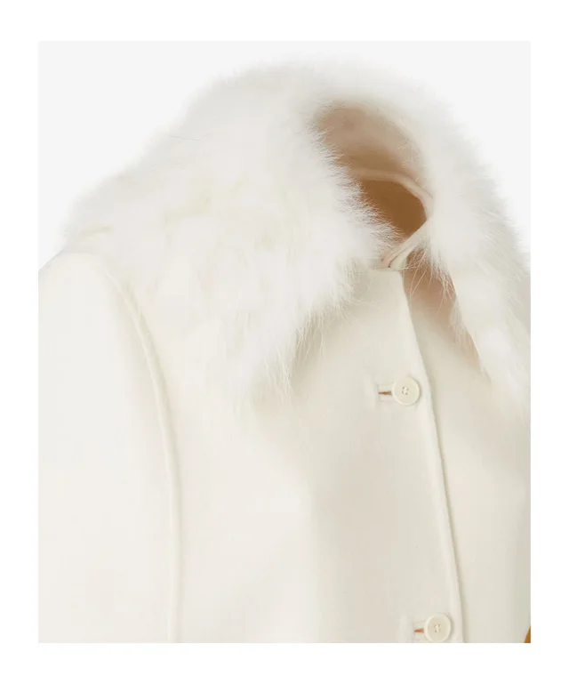 Fendi Ivory double-sided wool cape, image 1 of 1 from SENSER