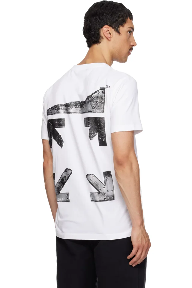 Off-White White Metal Arrow Slim T-shirt, photo 3 of 4 from SSENSE
