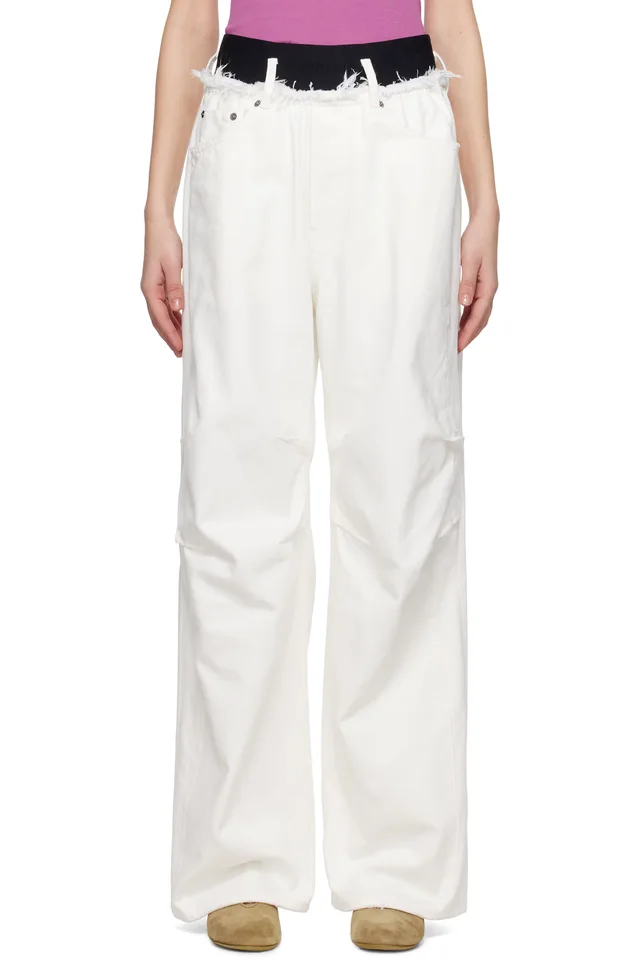 ALAINPAUL White Knee Jeans, image 1 of 1 from SSENSE