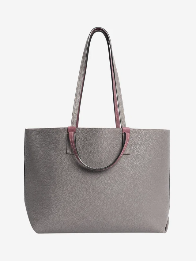Moynat Grey leather tote bag in Grey Leather from Sign of the Times