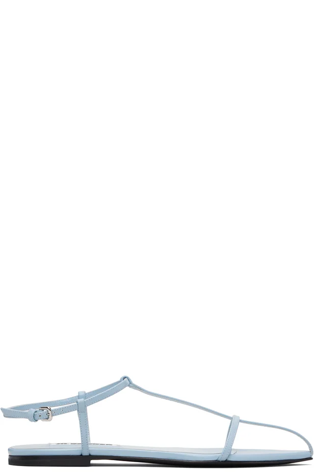 Jil Sander Blue Cage Flat Sandals, image 1 of 1 from SSENSE