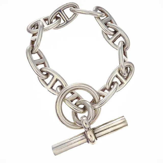 Hermès Chaine d'Ancre GM Bracelet Ag925 Silver in Silver from AMORE Vintage Tokyo