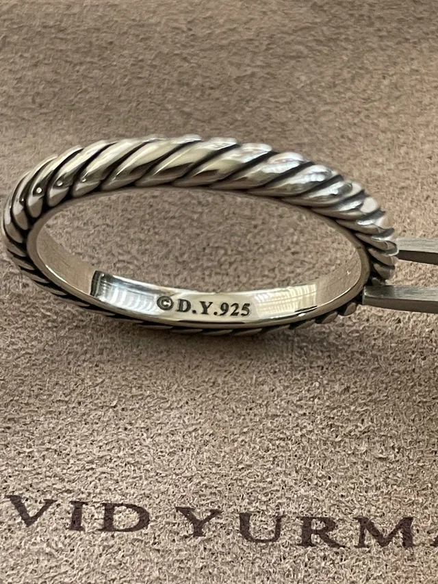 David Yurman Sterling Silver 3mm Classic Cable Band Ring in gray|silver from Grailed