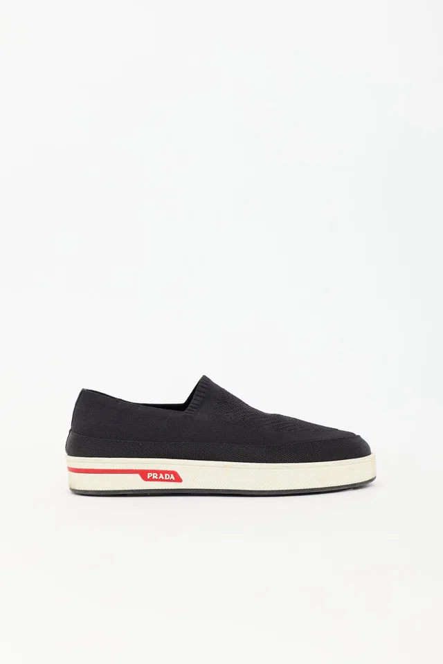 Prada Knit Twill Slip On Sneaker from VSP Consignment