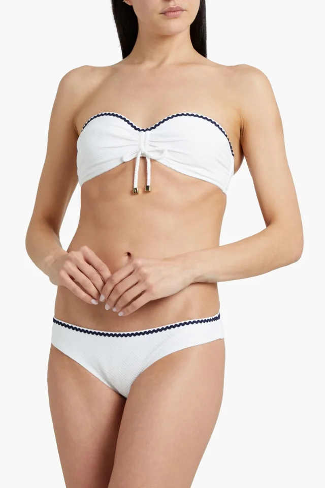 Heidi Klein Underwired Stretch-Piqué Bikini Top in White, photo 8 of 8 from THE OUTNET