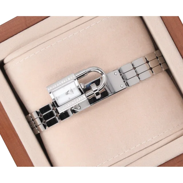 Hermès Kelly Watch, Mini model, 16 mm & Kelly Watch Clochette Lanyard Necklace in Box leather from HEWI, photo 8 of 29