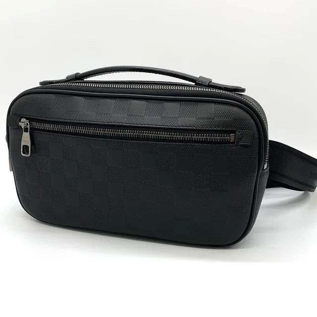 Louis Vuitton Ambler Belt Bag Leather Damier Infini Black in Black Leather from The Reluxe