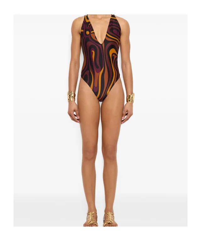 Emilio Pucci Marmo-print swimsuit, photo 2 of 5 from SENSER