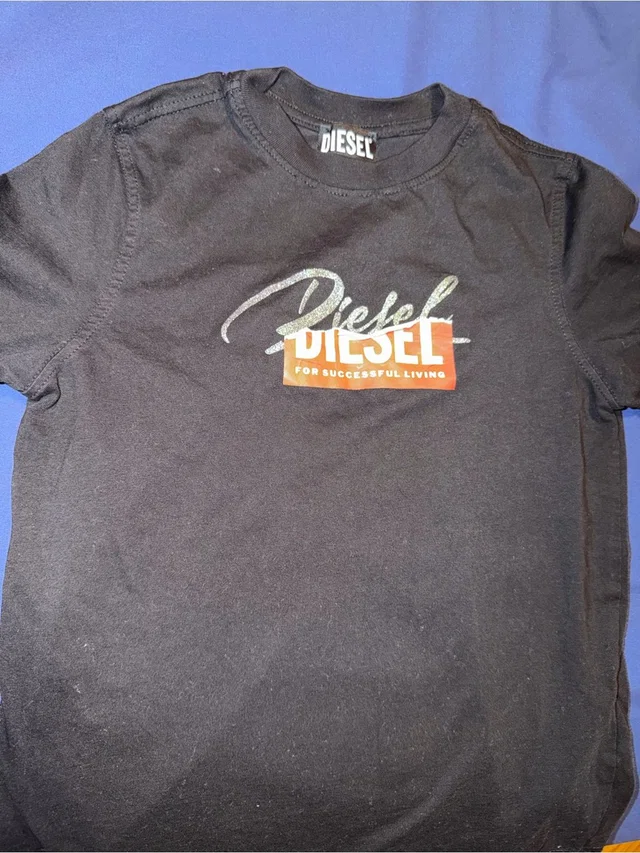 Diesel Women’s Black Logo T-Shirt in black|red from Poshmark