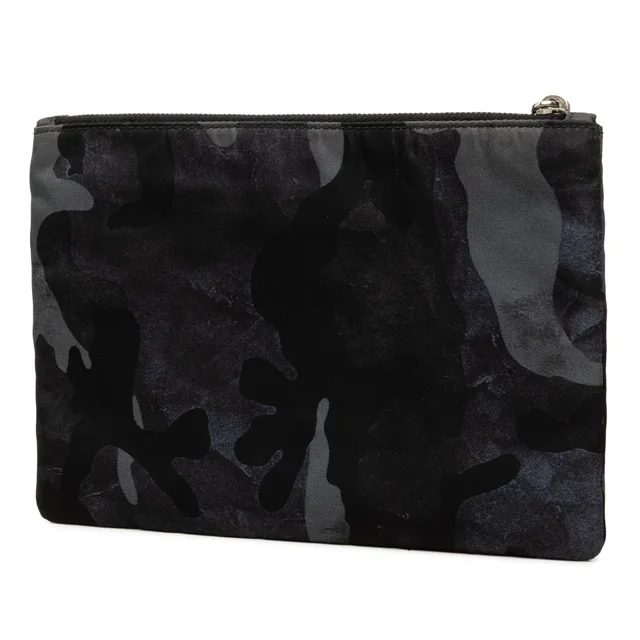 Blue Prada Tessuto Camouflage Clutch in Blue Nylon from Designer Revival, photo 2 of 2