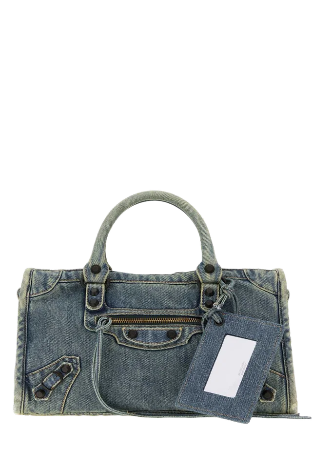Balenciaga Le City Top Handle Bag — Blue in Blue Denim from HEWI