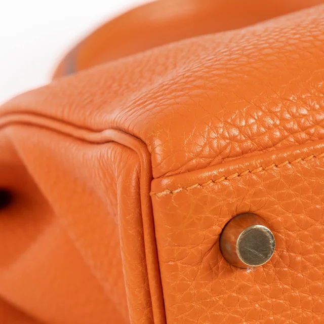 Hermès Kelly 32 Orange Togo GHW in Orange Togo leather from Labellov, photo 11 of 18