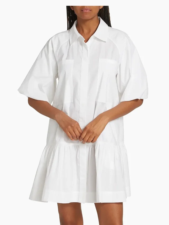 SIMKHAI Crissy Cotton Poplin Shirtdress in white from Poshmark