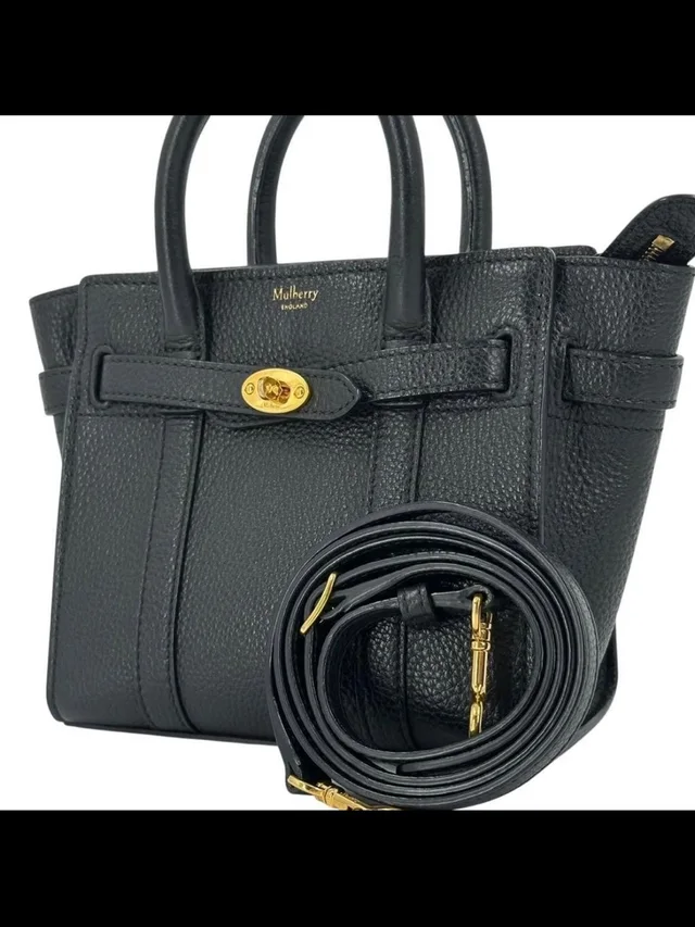 Mulberry Pebbled Leather Satchel With Gold Hardware in black Leather from Poshmark