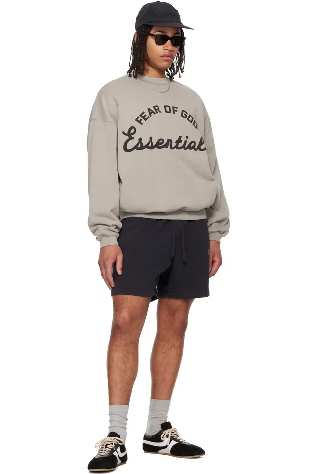 Fear of God ESSENTIALS Gray Training 90s Crewneck Sweatshirt, photo 4 of 4 from SSENSE