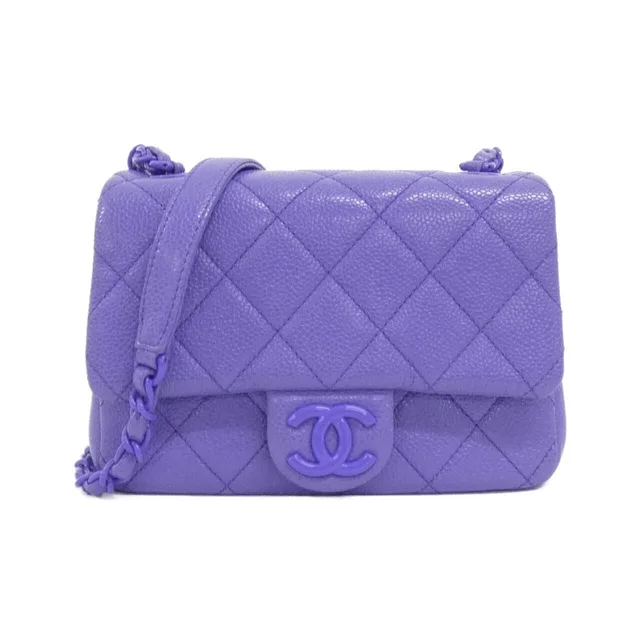 Chanel Shoulder Bag Purple in Purple Caviar leather from The Reluxe