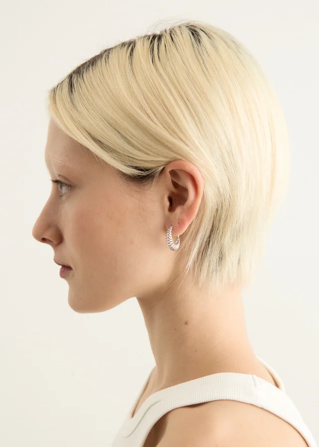 Incu Collection Silver Hoop Earrings in Metallic from Incu, photo 1 of 1