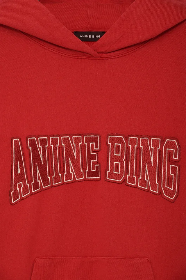 Anine Bing Harvey logo-embroidered hoodie, photo 2 of 4 from SENSER