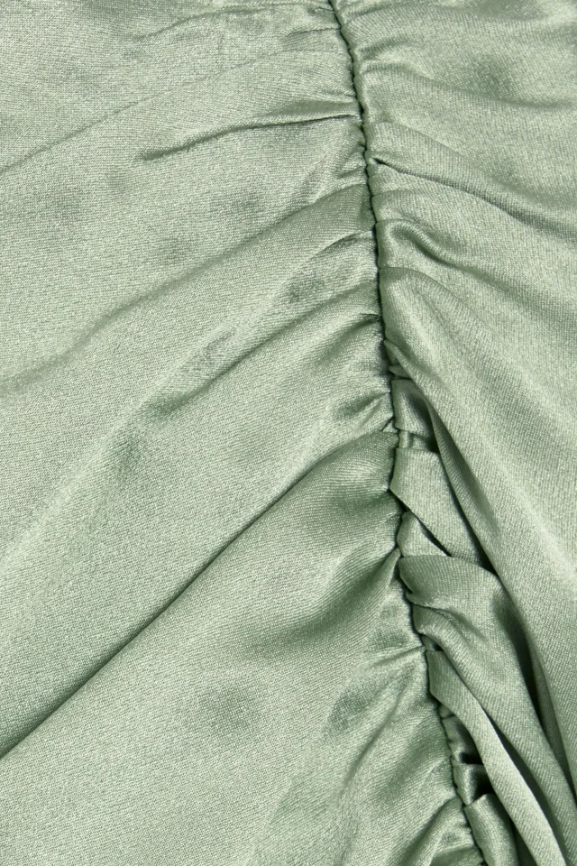 Michelle Mason Asymmetric Ruched Silk-Satin Skirt, photo 4 of 4 from THE OUTNET