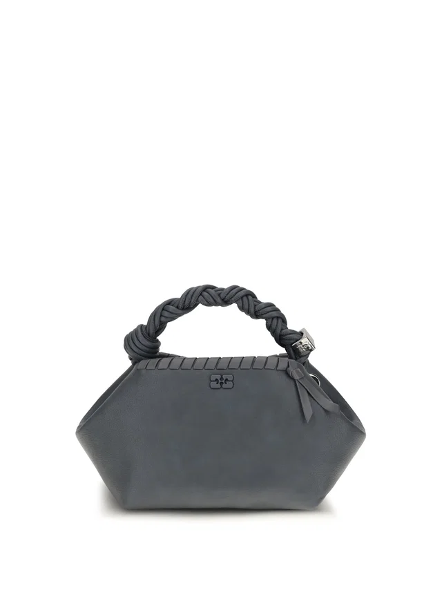 GANNI Bou Shoulder Bag — Gray Polyurethane; Polyester in Grey Woven leather from HEWI