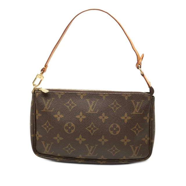 Brown Louis Vuitton Monogram Pochette Accessoires Shoulder Bag in Brown Coated canvas from Designer Revival