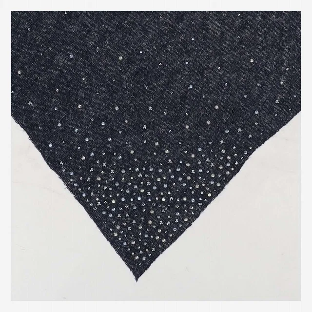 Swarovski Embellished Cashmere Scarf — Navy Scarfs in Navy Cashmere from HEWI