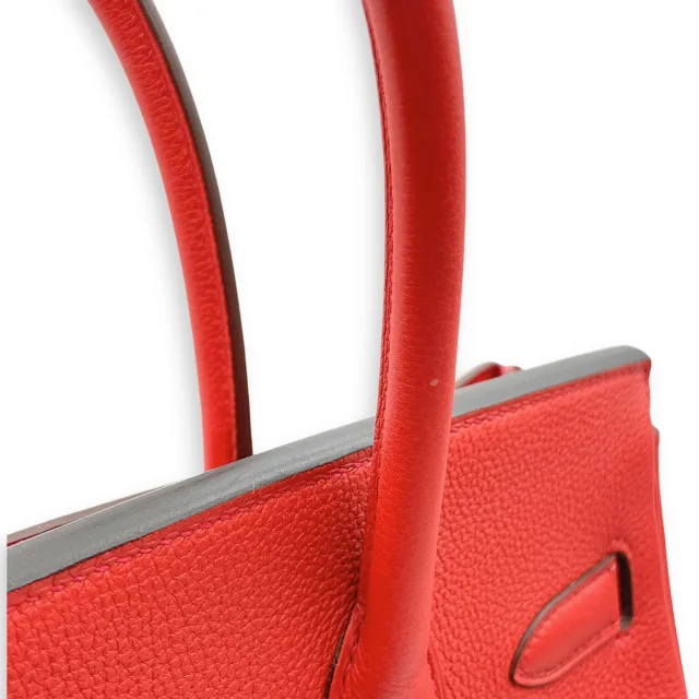 Hermès Birkin 30 Geranium in Togo leather from LuxLexicon, photo 7 of 9
