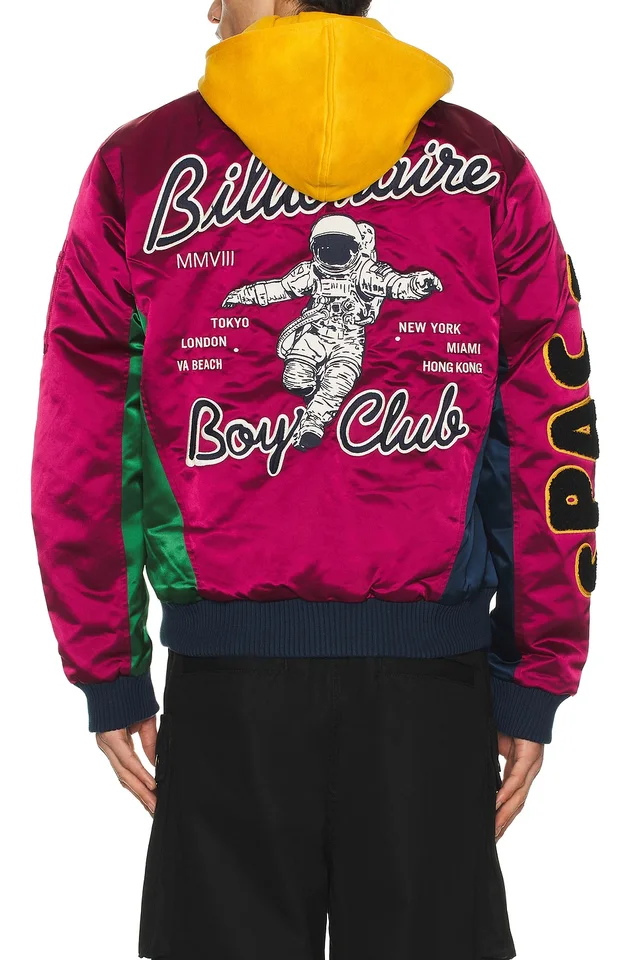 Billionaire Boys Club Space Suit Bomber Jacket in Rhododendron, photo 4 of 8 from REVOLVE (Canada)