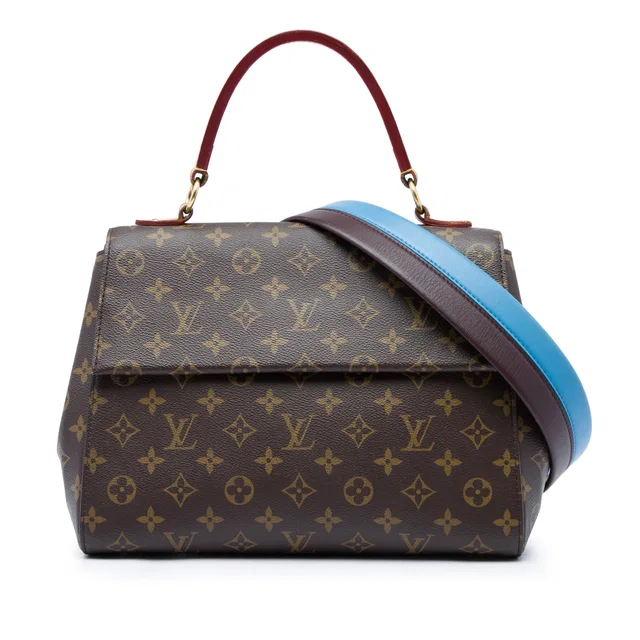 Brown Louis Vuitton Monogram Cluny MM Satchel in Brown Coated canvas from Designer Revival