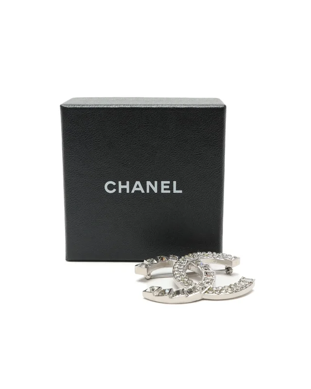Chanel Coco Mark Rhinestone Brooch from A Retro Tale, photo 6 of 6