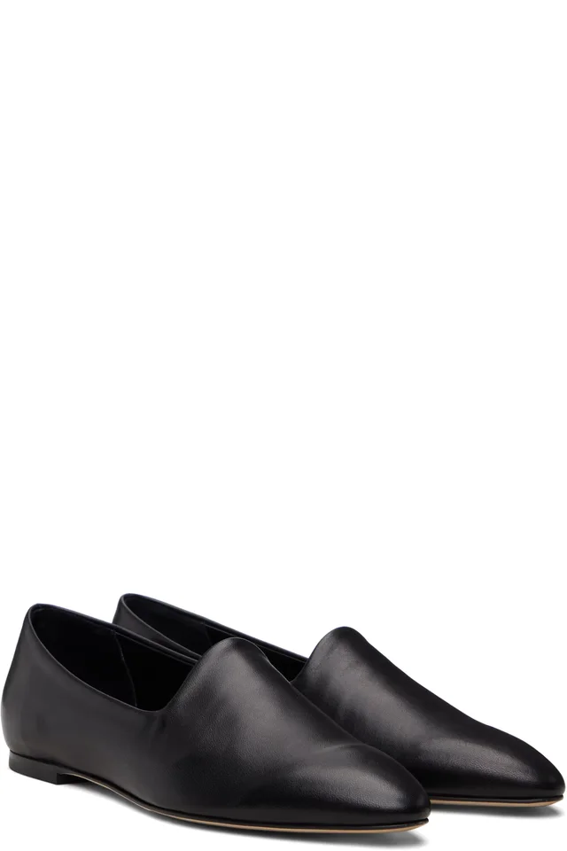 Aeyde Black Vanna Almond-Toe Loafers, photo 4 of 5 from SSENSE