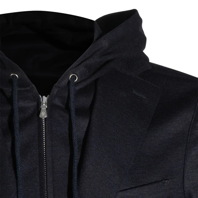 Eleventy Single-Breasted Hooded Blazer, photo 3 of 4 from SENSER