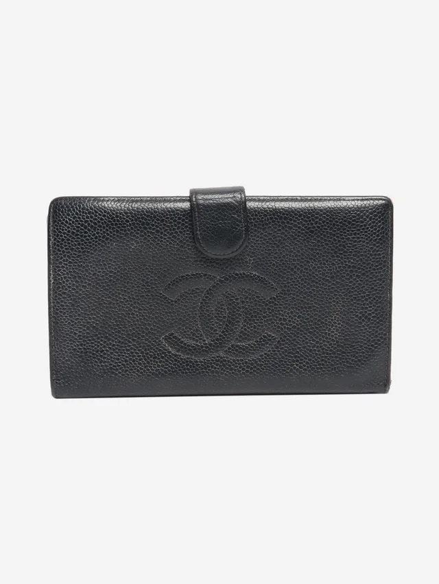 Chanel Black vintage caviar bifold wallet in Black Caviar leather from Sign of the Times
