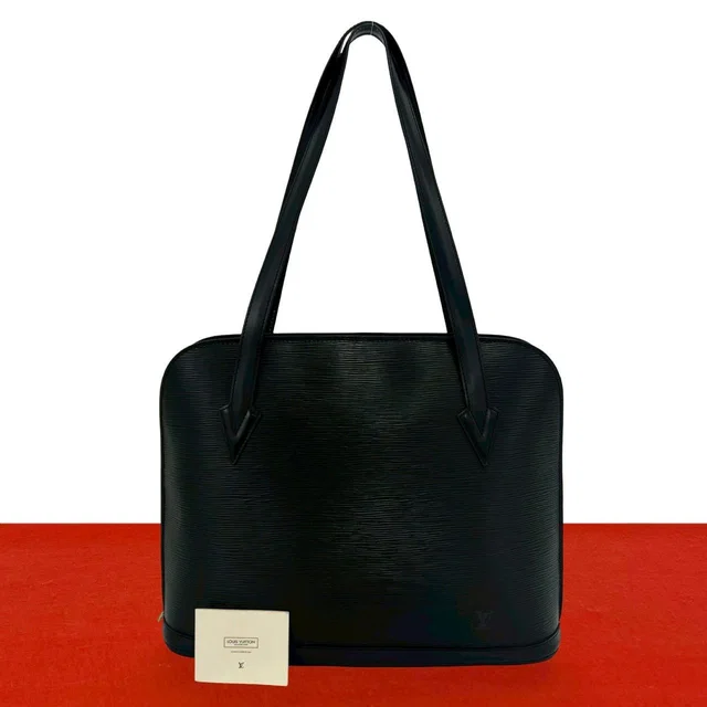 Louis Vuitton Vintage Lussac Epi Leather Tote Shoulder Bag Noir in Black Leather from The Reluxe