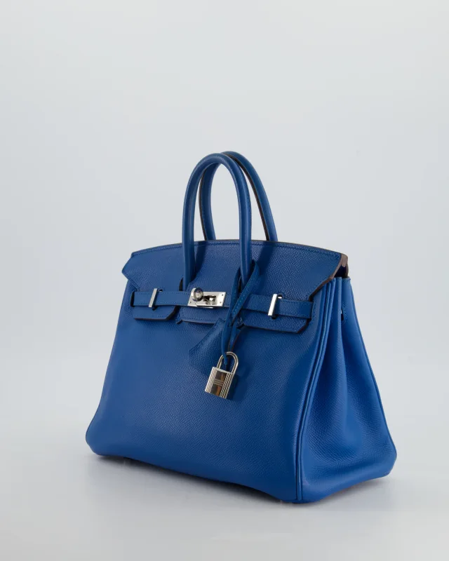 Hermès Birkin 25 Retourne Bag in Blue Epsom leather from Sellier, photo 13 of 26