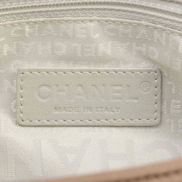 Chanel Around 2004 CC mark plate hoop shoulder bag Beige from VINTAGE QOO TOKYO, photo 4 of 11