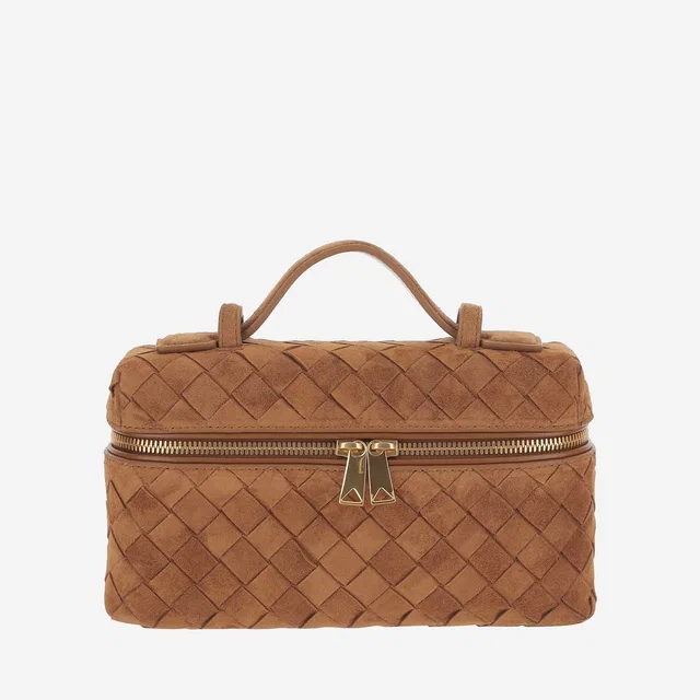 Bottega Veneta Top Handle Bag — Brown Calfskin in Brown Calfskin from HEWI