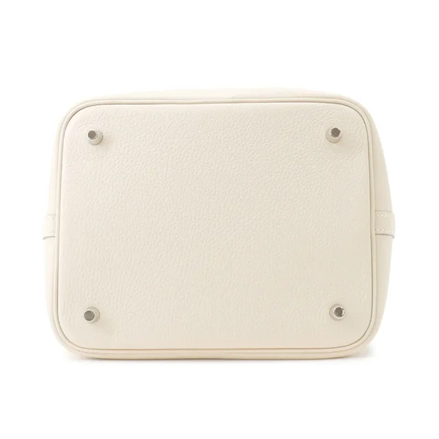 Hermès Picotin Lock Craie Taurillon Clemence Size MM in White Clemence leather from GALLERY RARE, photo 4 of 12