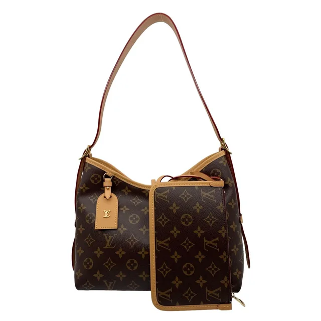 Louis Vuitton Carryall PM Monogram Canvas Shoulder Bag Brown in Brown Coated canvas from Dallas Designer Handbags