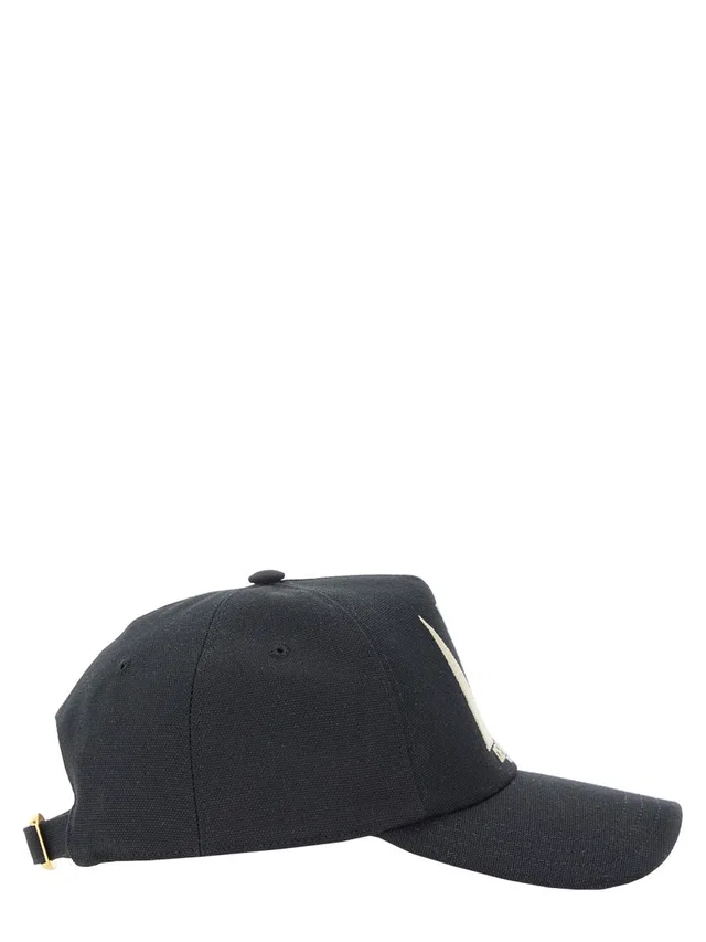Valentino Garavani 6w2hda41wgj_9lp Baseball Cap — Black Cotton Caps in Black from HEWI