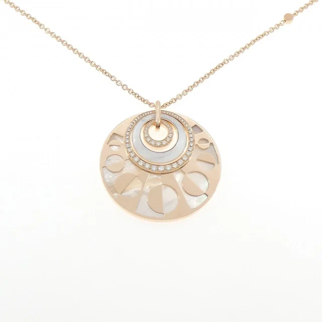 Bvlgari Intarsio Pink Gold Mother of Pearl Diamond Necklace in Pink from LuxUness